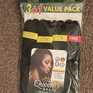 Queen B 50 in 1B 4pk Braiding Hair
